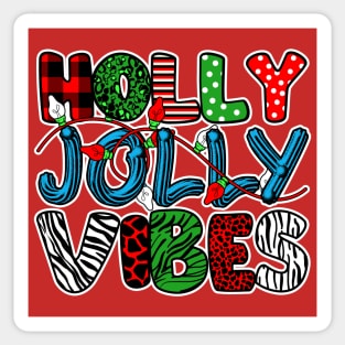 Holly Jolly Vibes Sticker